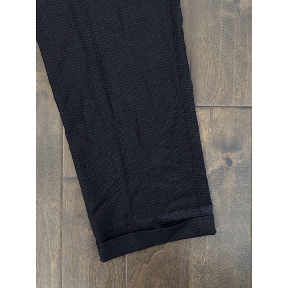 Ralph Lauren Pleated Front Dress Pants Men's Size 40X30 Black Check 100% Wool - Picture 8 of 8